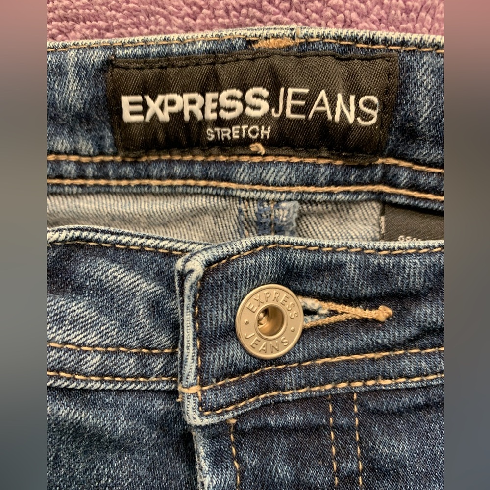 VTG Express Dark Blue BOOTCUT Stretch Jeans